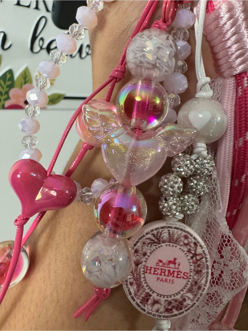 Pink Phone/Key/Bag Chain #P1128 - Picture 7 of 12